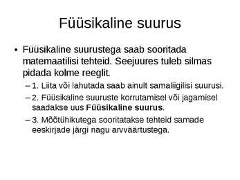 Sissejuhatus füüsikasse #24
