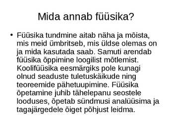 Sissejuhatus füüsikasse #26