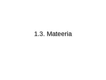 Sissejuhatus füüsikasse #9