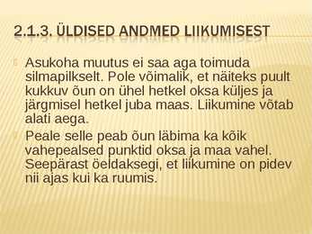 Sissejuhatus mehaanikasse #15