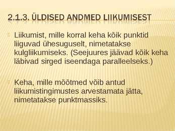 Sissejuhatus mehaanikasse #17