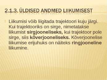 Sissejuhatus mehaanikasse #18