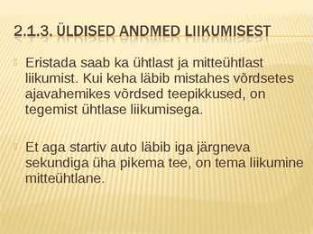Sissejuhatus mehaanikasse #19