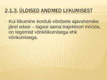 Sissejuhatus mehaanikasse #20
