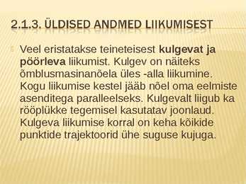 Sissejuhatus mehaanikasse #21