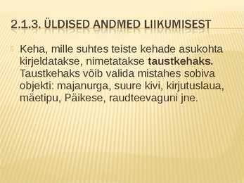 Sissejuhatus mehaanikasse #22
