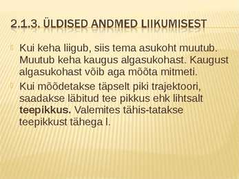 Sissejuhatus mehaanikasse #23