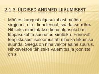 Sissejuhatus mehaanikasse #24