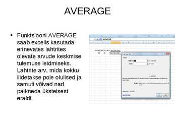 Excel funktsioonid #4