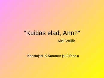 Kuidas elad-ann
