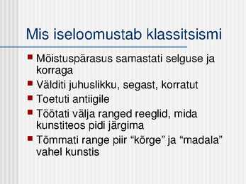 Klassitsism #3