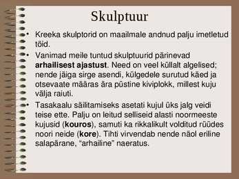 Vana Kreeka skulpuur X klass #2