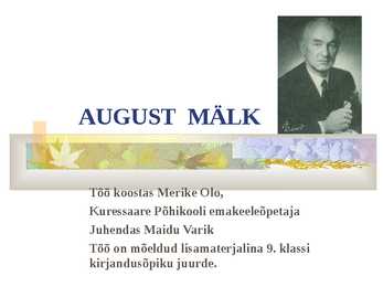 August Mälk