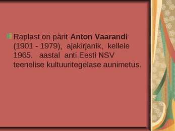 Linnakultuur ja –geograafia Rapla #19