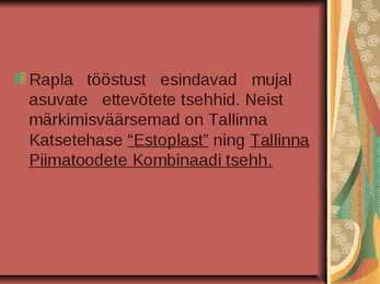 Linnakultuur ja –geograafia Rapla #21