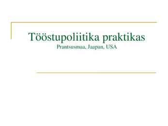 Tööstuspoliitika #8