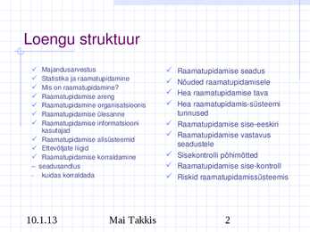 Raamatupidamine #2