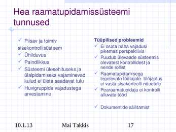 Raamatupidamine #17