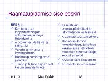 Raamatupidamine #18