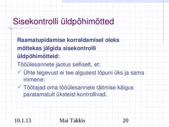 Raamatupidamine #20