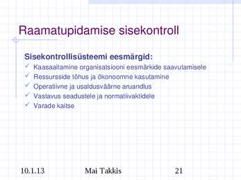 Raamatupidamine #21