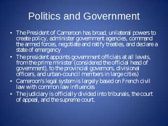 The Republic of Cameroon #4