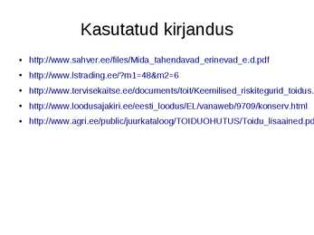 Toiduainete keemia kk