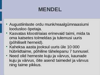 Mendeli seadused #2