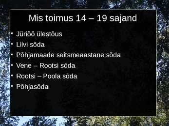 Sõjad Eesti aladel 14-19 sajand #2