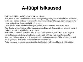 Isiksus ja stress #7