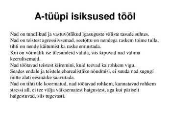 Isiksus ja stress #9