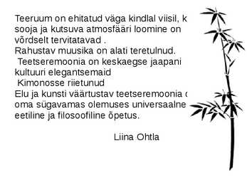 Teetseremoonia #11