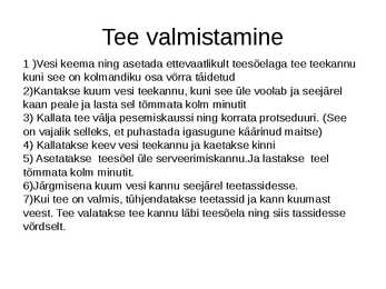 Teetseremoonia #5