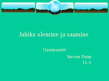Uurimustöö kaitsmine