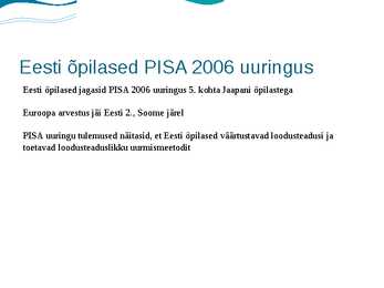 PISA haridusuuring #16