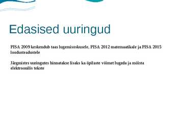 PISA haridusuuring #17