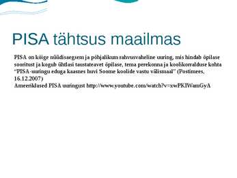 PISA haridusuuring #18