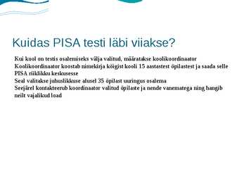 PISA haridusuuring #8