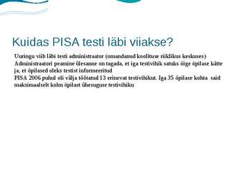 PISA haridusuuring #9
