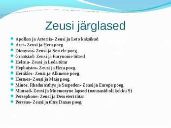 Slaidiesitlus Zeusist #4