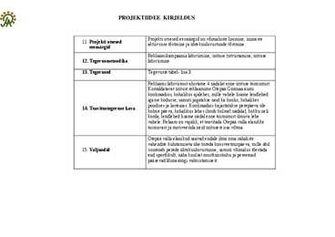 Projektiidee kirjeldus #2