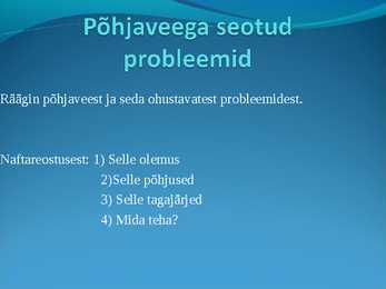 Põhjavee reostus ja naftareostus