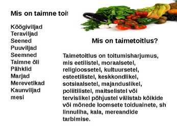 Taimne ja vegetaarne toit #2