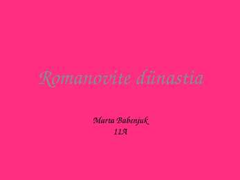 Romanovite dünastia