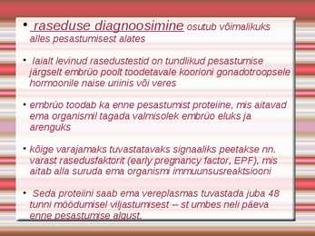 Raseduse varajane diagnoosimine #11