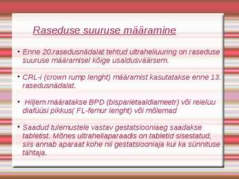 Raseduse varajane diagnoosimine #15
