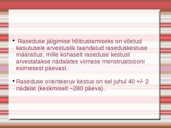 Raseduse varajane diagnoosimine #4