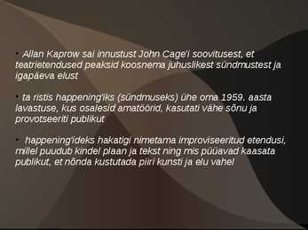 Happening and performance #7