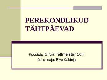 Vahekaitsmise esitlus
