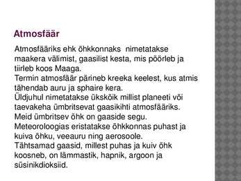 Atmosfäär #2